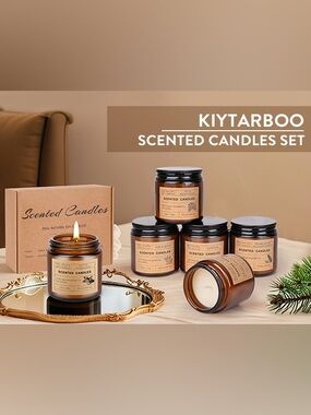 6 Pack Soy Scented Candle Set